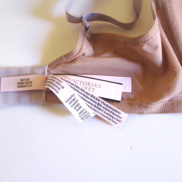 38D Victoria Secret Very Sexy Lightly Lined Shimmer Full Bra Pale Plum nwt - Picture 10 of 12